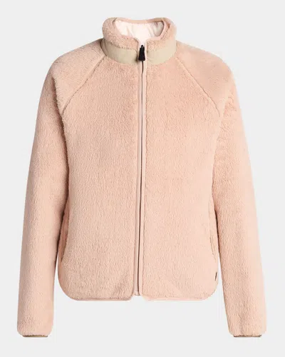 Moncler Reversible Zip-up Cardigan In Pastel Pink