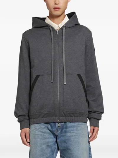 Moncler Reversible Zip-up Hoodie In Animal Print