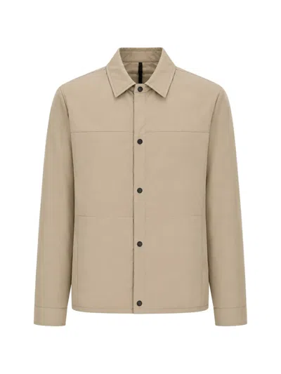 Moncler Revoline Padded Shirt Jacket In Neutral
