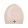Moncler Rganic Cotton Beanie Hat Kids In Pink