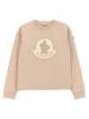 Moncler Rhinestone Logo Sweatshirt In Pink