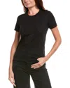 Moncler Logo Rhinestone T Shirt In Black