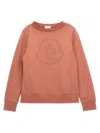 Moncler Rhinestone Sweatshirt In Pink