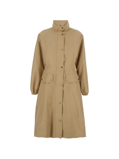 Moncler Rhododendron Flap-pocket Jacket In Brown