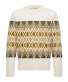 Moncler Fair Isle Virgin Wool Sweater In Neutral