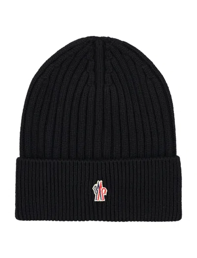 MONCLER RIB KNIT WOOL BEANIE MONCLER GRENOBLE