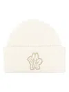 Moncler Wool Cuffed Beanie In Neutrals