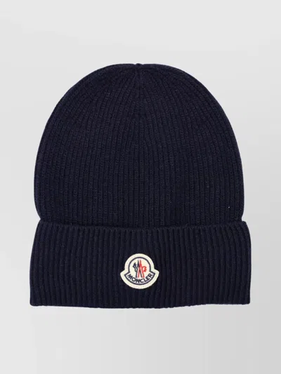 MONCLER RIBBED BEANIE TURN-UP BRIM