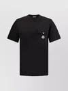 Moncler Ribbed Crew Neck Cotton T-shirt With Flap Pocket