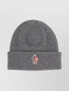 Moncler Ribbed Cuff Hat For Cold Weather In Gold