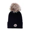 Moncler Ribbed Hat In Blue