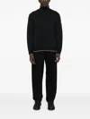Moncler Ribbed High Neck Sweater In Black