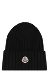 MONCLER RIBBED KNIT BEANIE