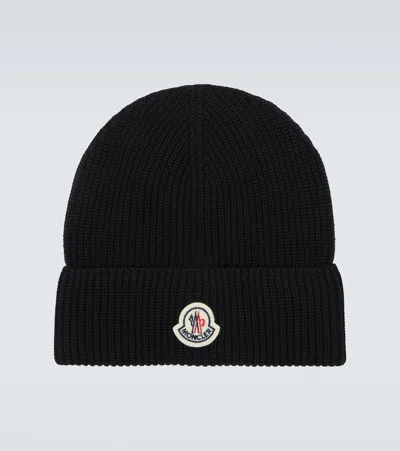 MONCLER RIBBED-KNIT BEANIE
