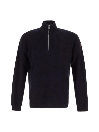 Moncler Ribbed Knit In Blue
