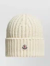Moncler Ribbed Knit Turn-up Brim Hat