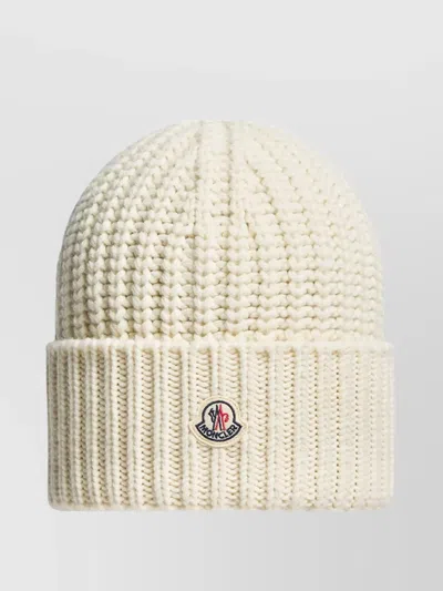 Moncler Ribbed Knit Turn-up Brim Hat