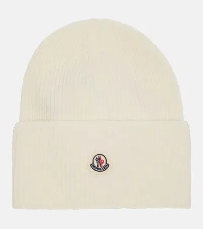 MONCLER RIBBED-KNIT VIRGIN WOOL BEANIE
