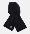 Moncler Ribbed-knit Virgin Wool Ski Mask In Black