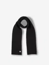 Moncler Textured Wool Blend Scarf Accessory In Black