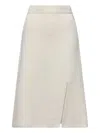 Moncler Jupe Midi En Laine Et Cachemire In Neutral