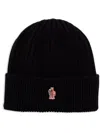 MONCLER RIBBED WOOL BEANIE