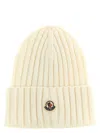 Moncler Wool And Cashmere Beanie Hats White In Neutral