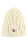 Moncler Wool And Cashmere Beanie Hats White In Neutral