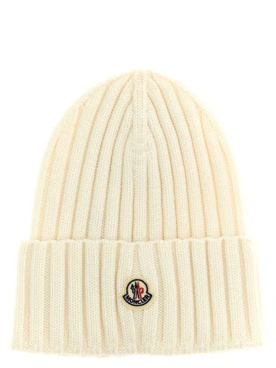 MONCLER RIBBED WOOL BEANIE