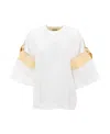 Moncler Ribbon T-shirt With Round Neck In White