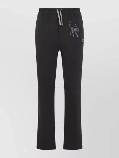 Moncler Rick Owens Collaborative Jogger Trousers Geocamo Detail In Black