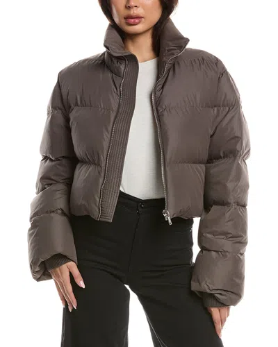 Moncler Rick Owens Down Jacket In Burgundy
