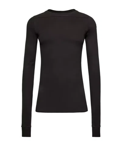Moncler Rick Owens Girder Long Sleeve Cotton T-shirt In Black