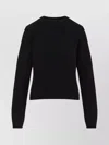 Moncler Black Virgin Wool Round Neck Pullover In Black