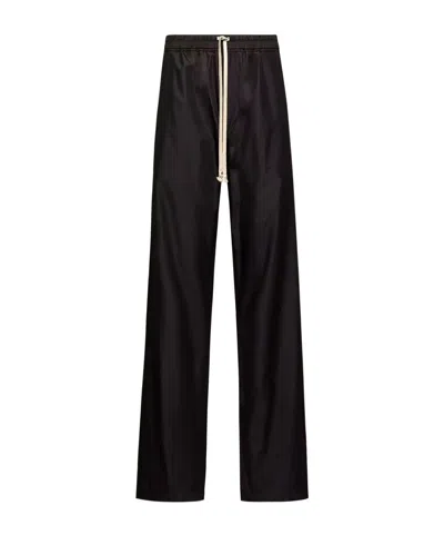 Moncler Rick Owens Straight Leg Taffeta Pants In Black