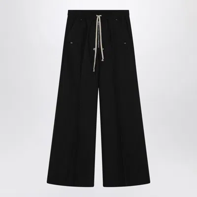 Moncler + Rick Owens Wide Bela Trousers In Black Cotton Poplin Men