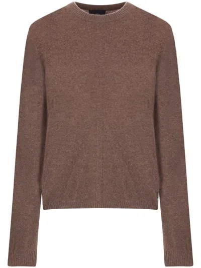 Moncler + Rick Owens Women Crewneck Sweater In Brown