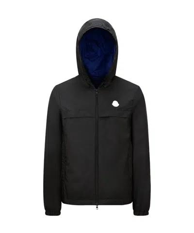 Moncler Rifeo Hooded Jacket Coat In Black