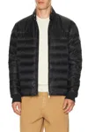 Moncler Micro Rip-stop Biker Jacket In Black