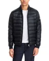 Moncler Rigel Biker Short Down Jacket In Black