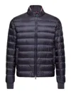 Moncler Navy Blue Nylon Rigel Down Jacket In Blue