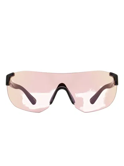 Moncler Rimless Shield Sunglasses In Pink