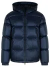 Moncler 'rivau' Blue Polyamide Down Jacket In Blue