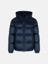 Moncler Rivau Blue Polyamide Down Jacket In Blue
