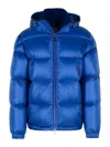 Moncler Long-sleeved Cotton Jacket In Blue