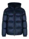 Moncler Rivau Blue Polyamide Down Jacket In Blue