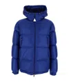Moncler Long-sleeved Cotton Jacket In Blue