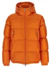 Moncler Long-sleeved Cotton Jacket In Orange