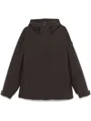 Moncler Riz Logo-patch Padded Jacket In Braun