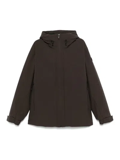 Moncler Riz Coat Jacket In Brown